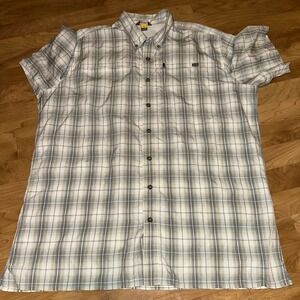 Eddie Bauer Plaid Short Sleeve Button Up Shirt Men's TXL Outdoor Adventure